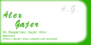 alex gajer business card